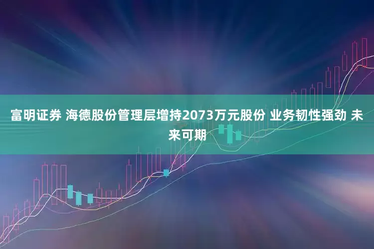 富明证券 海德股份管理层增持2073万元股份 业务韧性强劲 未来可期